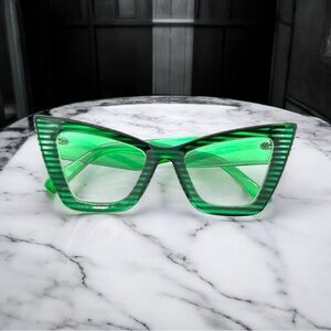 Oversized Retro Cat Eye Clear LensEYEGLASSES Large Optical Frame RX Capable